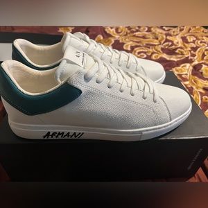 Armani exchange optic white and lake sneakers